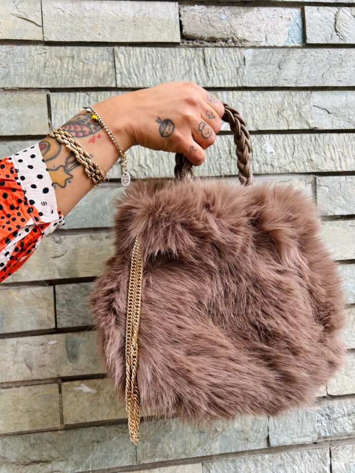 Borsa fluffy cappuccino